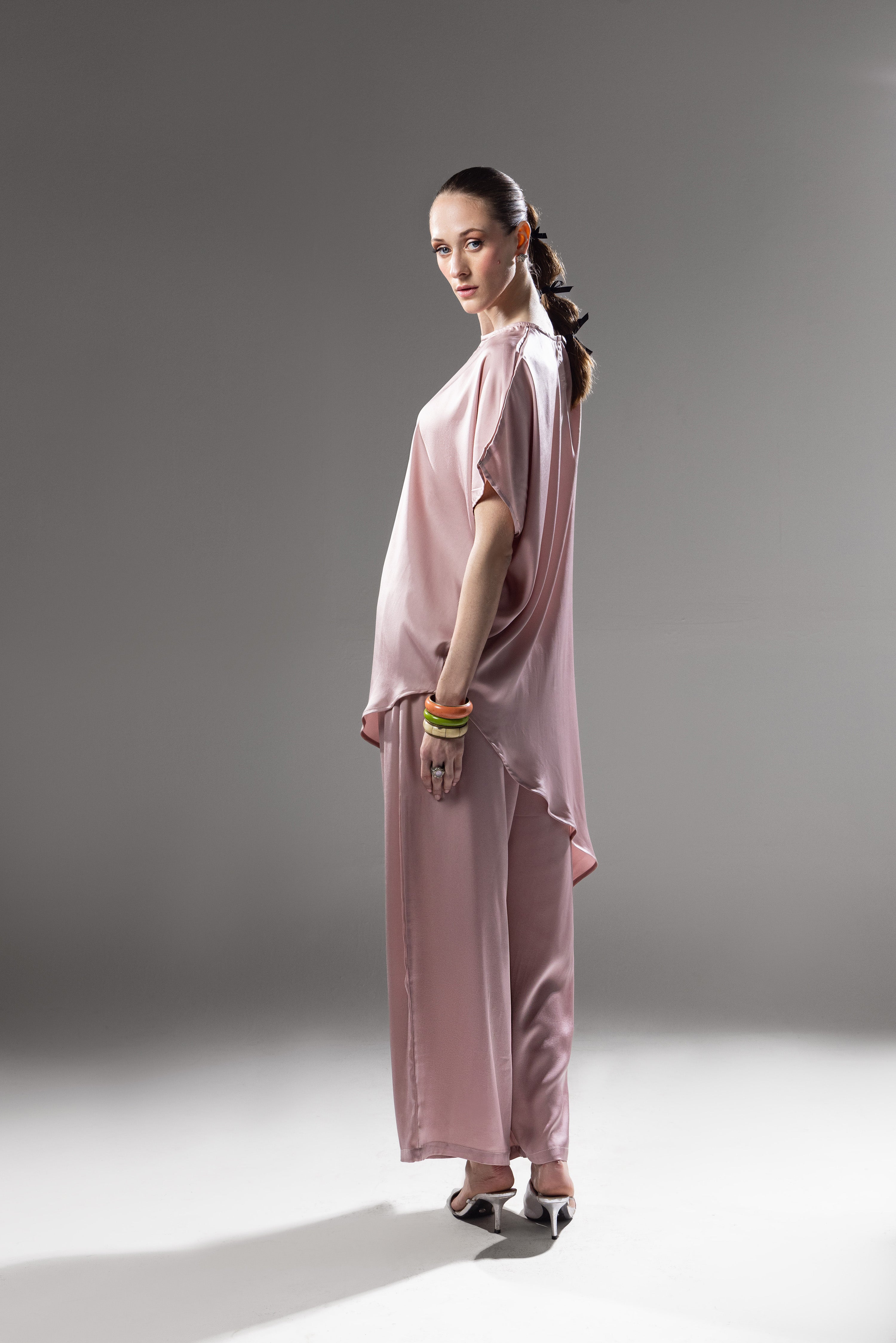 Blush Silk Drape Co-Ord Set