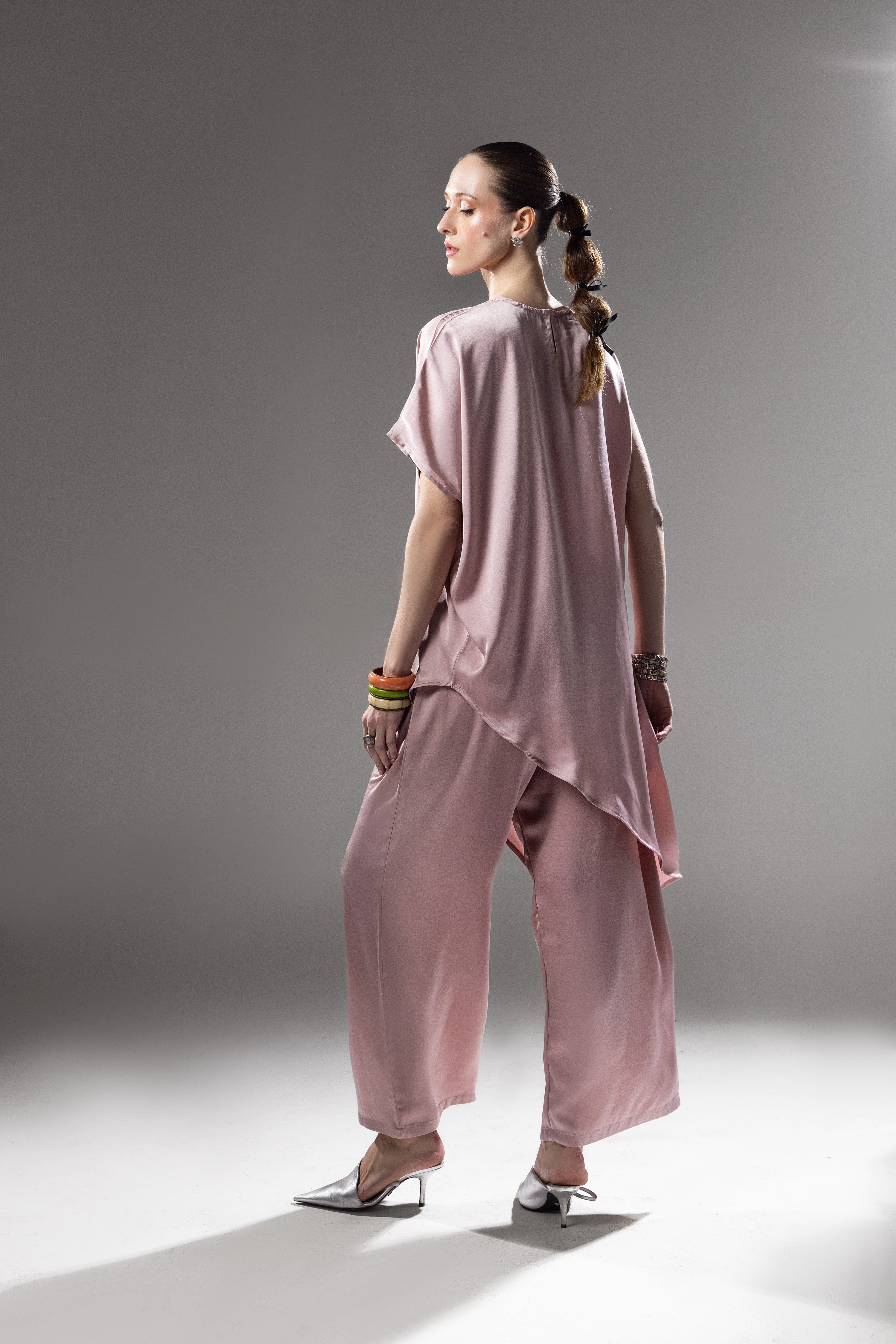 Blush Silk Drape Co-Ord Set