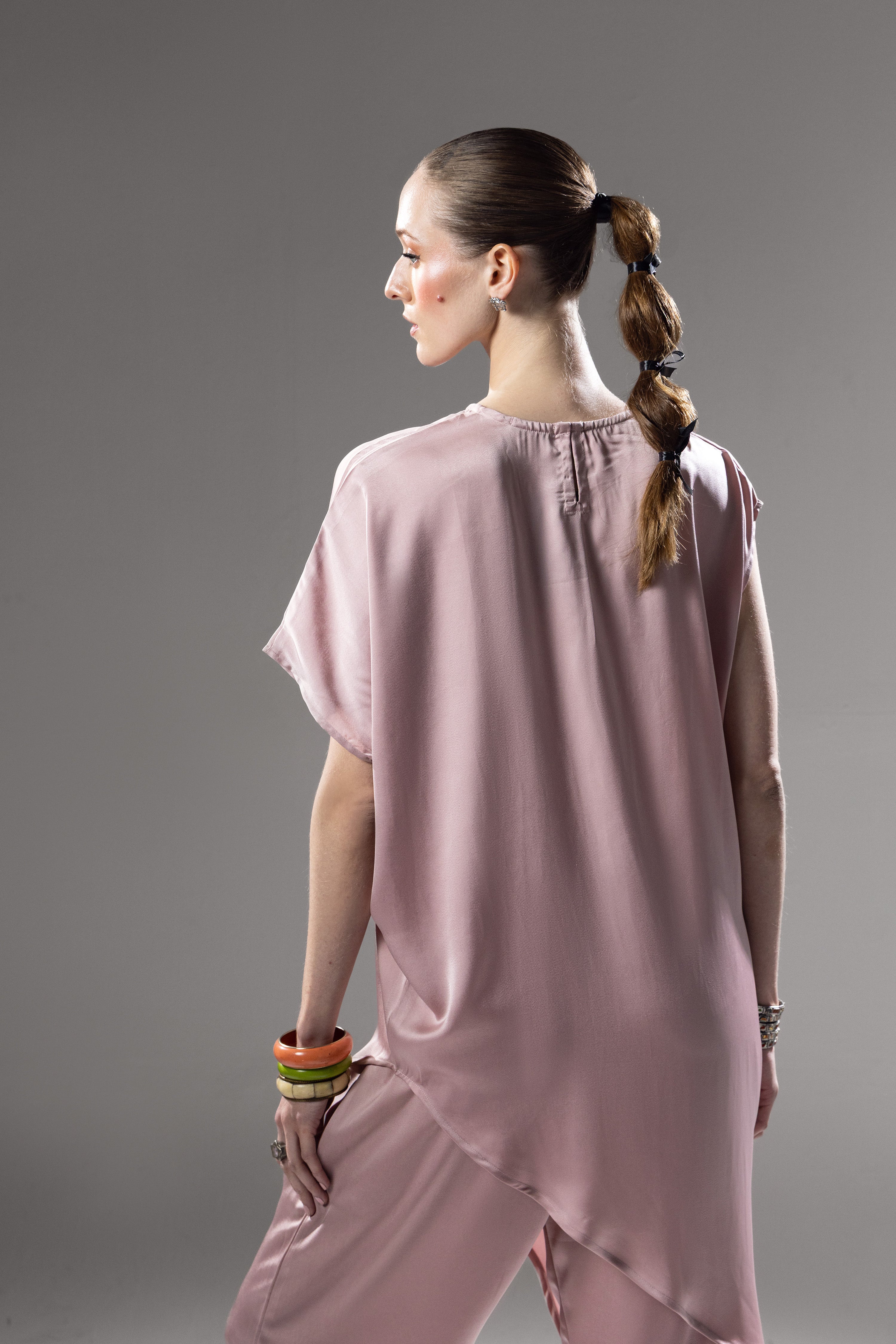 Blush Silk Drape Co-Ord Set