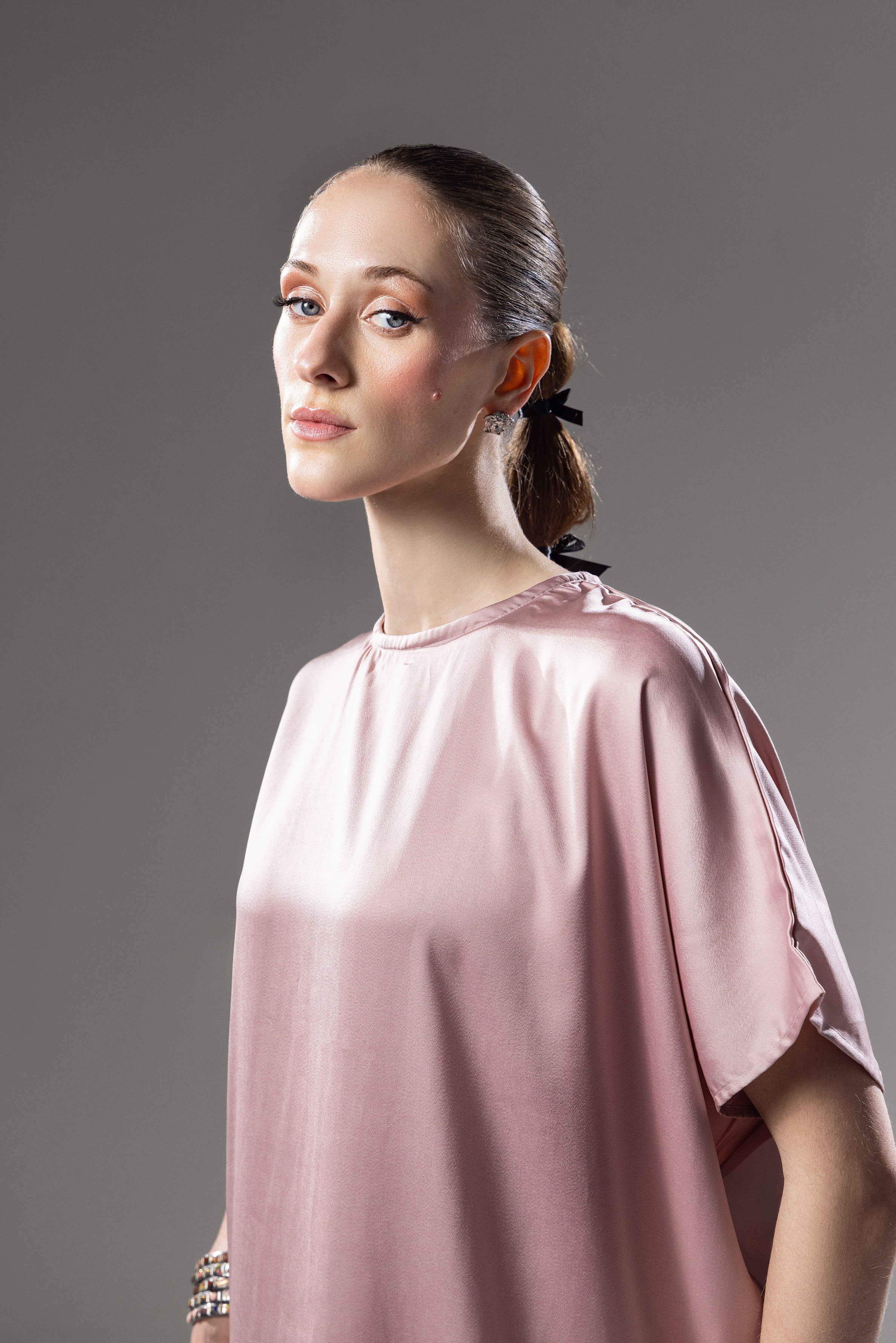 Blush Silk Drape Co-Ord Set