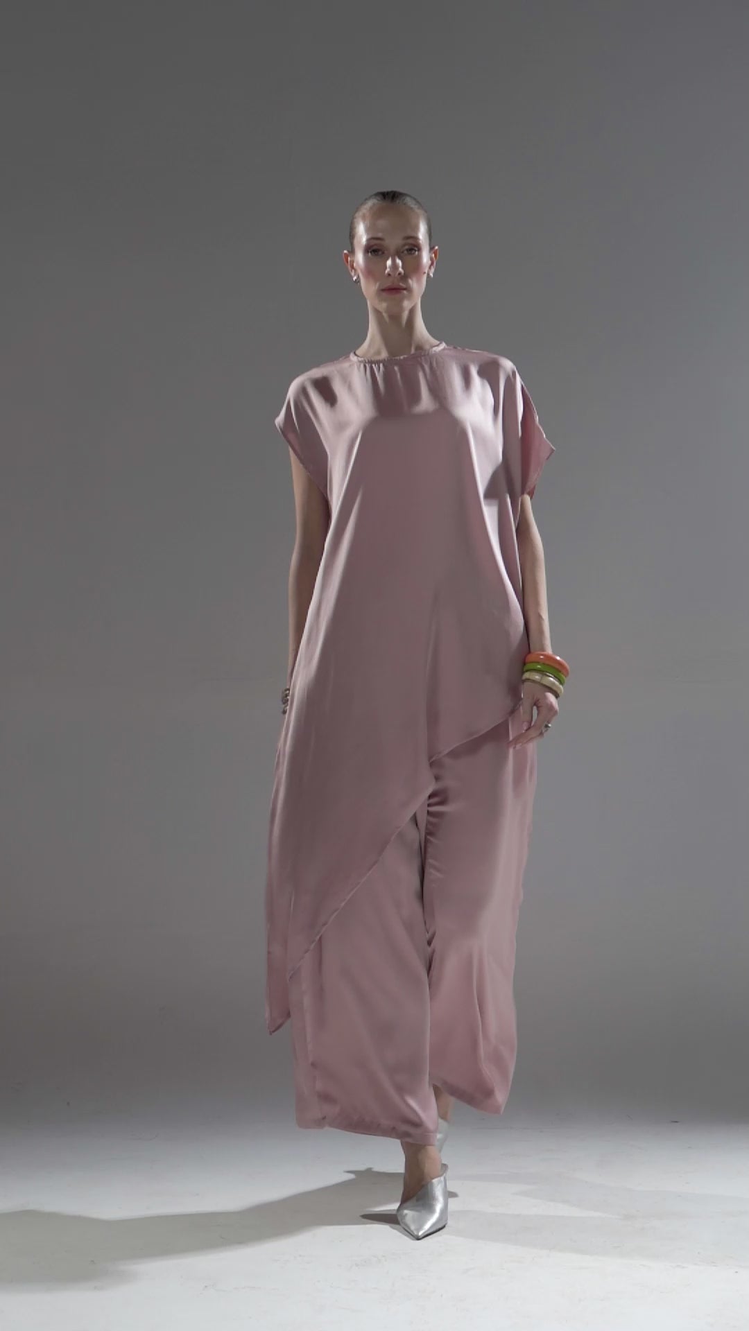 Blush Silk Drape Co-Ord Set